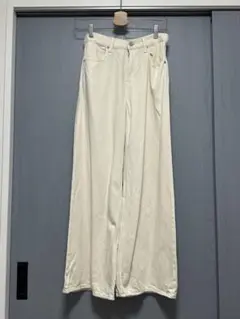 ユニクロ アイボリー ホワイト デニム サイズ25