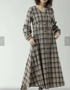 ROSE BUD ロングワンピース Vネック前開きワンピース ローズバッド