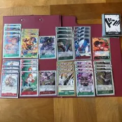 ワンピースカードゲーム 赤緑ルフィ デッキパーツ まとめ売り スリーブ