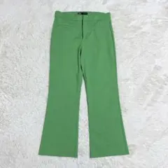ZARA カラーフレアスラックス グリーン