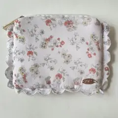 ジェラートピケ　ティッシュポーチ　花柄　フリル