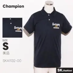 美品 Champion トップス ポロシャツ　半袖　刺繍　文字プリント　シンプル