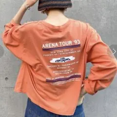 アングリッド ロゴロングスリーブTシャツ クラッシュ加工 ダメージ加工 F