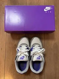 NIKE AIR MAX90 スニーカー ホワイト パープル グレー　23.5