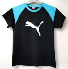 ①150 PUMA プーマ 半袖Tシャツ ブラック/ターコイズ 男の子