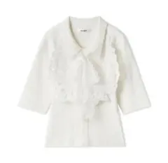 SNIDEL エンブロイダリーカラードッキングニット