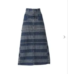 HYSTERIC GLAMOURスクラッチロングデニムスカート　24inch