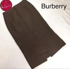 Burberry バーバリー ウール スカート タイト ロング 古着 ブラウン