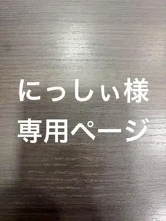 【にっしぃ様専用ページ】