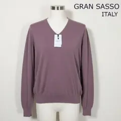 新品 Gran Sasso Vネック ニット イタリア製 トープパープル 50のサムネイル