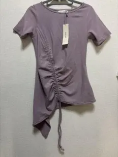 ROYAL PARTY ドロストギャザーアシメカットトップス Tシャツのサムネイル