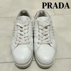 PRADA スニーカー ホワイト イタリア製 プラットフォーム プラダ 厚底