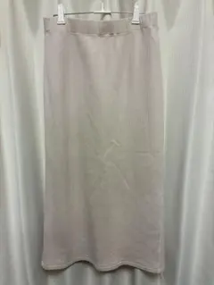 リブニットタイトスカート　アイボリー