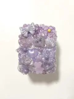 小物ケース プラスチック デコ デコケース 紫 パープル