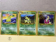 ARS10＋／チコリータ　ベイリーフ　メガニウム　旧裏　neo ネオ　1999年 ARS10＋／チコリータ ベイリーフ メガニウム 旧裏 neo ネオ 1999