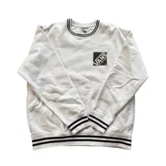 VANS ホワイト スウェット トレーナー ポケット付き
