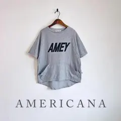 AMERICANA アメリカーナ AMEY カンガルーポケットヘムラインTシャツのサムネイル