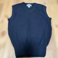 ノースリーブVネックベスト ネイビー　130