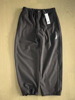 L【新品未使用】ユニクロU　ブラッシュドスウェットワイドパンツ　ダークブラウン