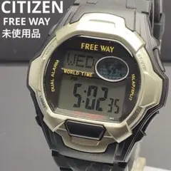 90s 未使用 純正ラバーベルト CITIZEN FREE WAY 電池交換済