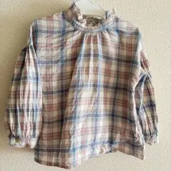 oatmeal 韓国子供服チェック柄 ブラウス