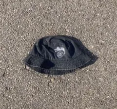 【古着】Stussy バケットハット　ロゴ刺繍　SSロゴ