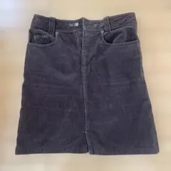 茶色系 コーデュロイタイトスカート S