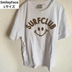 スマイリーフェイス 半袖Tシャツ ホワイト 白 L ゆったりのサムネイル