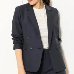 グリーンレーベルリラクシング テーラードジャケット ダブル ネイビー
