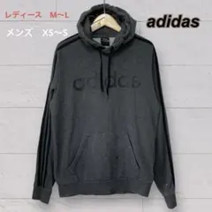 K*u様 adidas アディダス　フード　グレー パーカー　スウェット