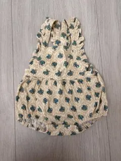 tete a tete 花柄サロペットロンパース　70