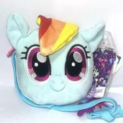 マイリトルポニー ポシェット 水色 ぬいぐるみ ポーチ レインボーダッシュ