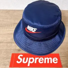 NIKE Supreme バケットハット　超美品 美品 Supreme Nike バケットハット ブラック S/M - メルカリ