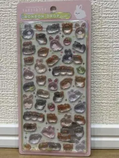 国内正規品　新作　モルモット&ウサギ　ボンボンドロップシール　ボンドロ
