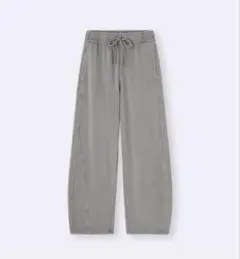 GU ウォッシュドスウェットバレルレッグパンツ　03 GRAY