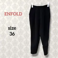 ENFOLD【36】ジョッパーズタックパンツ スラックス ブラック ストレッチのサムネイル