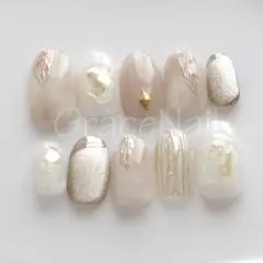 021】ネイルチップ マグネットネイル ニュアンスネイル - メルカリ