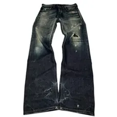 パンツ 00s archive BLACK Luster Coated Denim 00s luster coating bootcut denim archive - メルカリ