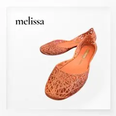 【美品】melissa メリッサ フラットシューズ US6 ラメピンクのサムネイル