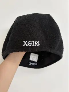 『X-girl』 黒 ベレー帽 ONE SIZE