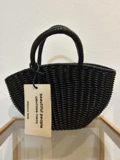 beautiful people★美品★かごバッグ ブラックのサムネイル