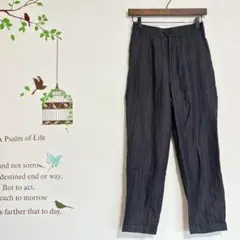 ZARA WOMAN/ストライプ アンクルパンツ グレー スラックス XS