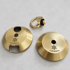 真鍮製 ( 38explore 38灯用 クラウン上下 ) Dリング付き - メルカリ