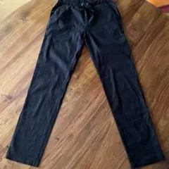 カジュアル 黒パンツ ウエストゴム