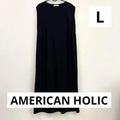 AMERICAN HOLICアメリカンホリック ノースリーブワンピース L 黒のサムネイル