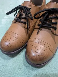 靴 ブラウン オックスフォードスタイル 合成皮革