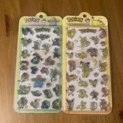 3D シール ぷくぷくキャラクターシール 2枚セット 硬い材質PokéM