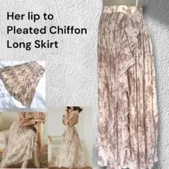 美品❗️Her lip to Pleated Chiffon Long Skirtのサムネイル