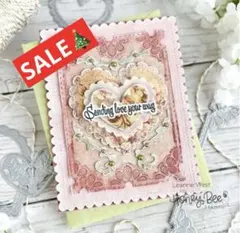 ♡カッティングダイ♡エレガントレースハート❤️モコモコフレームセットᵕ̈*