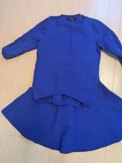 FONCÉ 青 五分袖　セットアップ